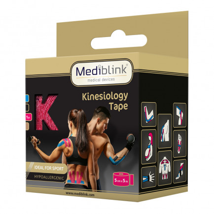 Mediblink Kinesiology Tape 5 cm x 5 m Pink M133