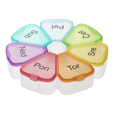 MEDIBLINK Weekly pill container Flower 1x/day M017