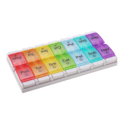 MEDIBLINK Weekly pill container Piano Duo 2x/day M011