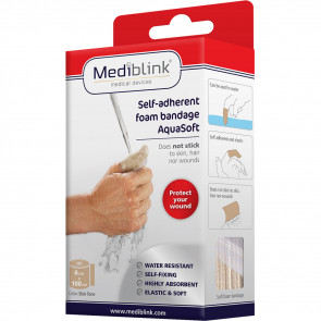 MEDIBLINK Self-Adherent Water Resistant Bandage AquaSoft M142 - Beige